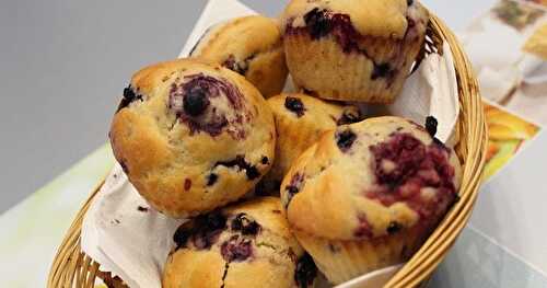 Muffins aux bleuets, framboises et yogourt