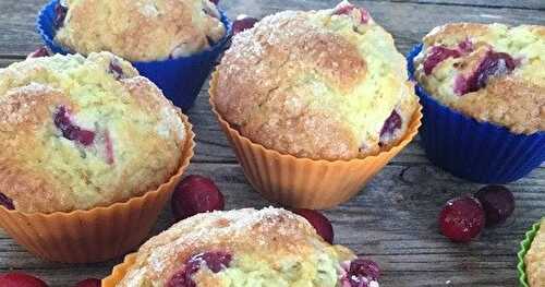 Muffins aux canneberges et à l'orange