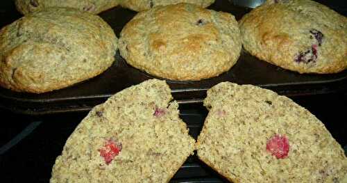 Muffins aux canneberges et aux graines de lin