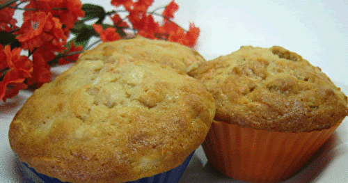 Muffins aux carottes, pommes et raisins