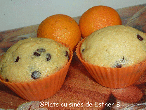 Muffins aux clémentines, gingembre et chocolat noir