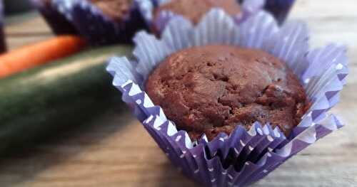  Muffins aux courgettes, carottes et chocolat