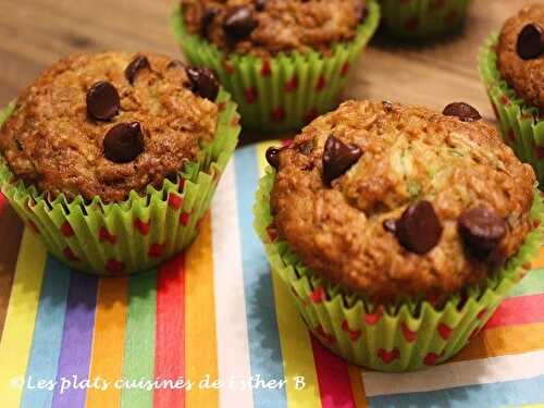 Muffins aux courgettes et au chocolat