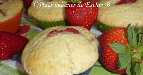Muffins aux fraises et à la crème