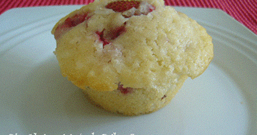 Muffins aux fraises et noix de coco