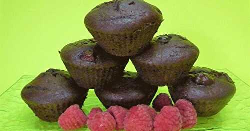 Muffins aux framboises & chocolat