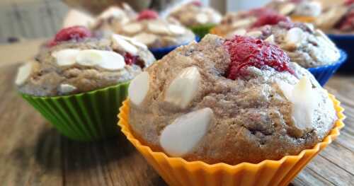 Muffins aux framboises et amandes