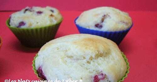 Muffins aux framboises et citron