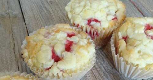 Muffins aux framboises et son crumble