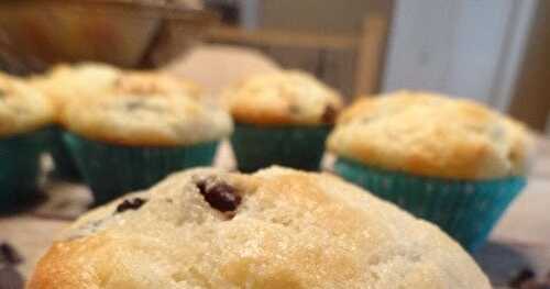 Muffins aux pépites de chocolat et à la crème sure