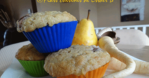 Muffins aux poires et au panais