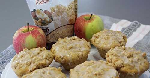 Muffins aux pommes, glaçage à la vanille 