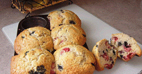 Muffins bleuets (et fraises)