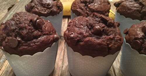 Muffins chocolat banane un bol