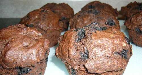 Muffins chocolatés aux bleuets