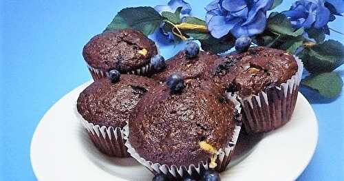 Muffins double chocolat et bleuets