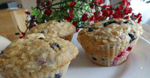 Muffins gâteau au fromage aux petits fruits sauvages