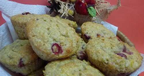 Muffins pomme, orange et canneberges