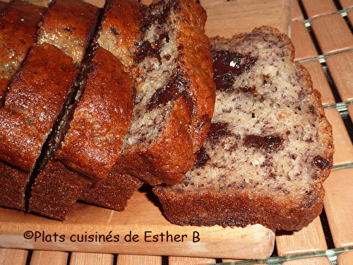 Pain aux bananes et au chocolat (cake)