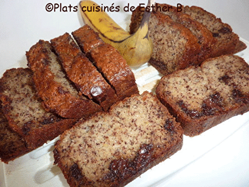 Pain aux bananes et au chocolat de Mathieu Darche (cake)