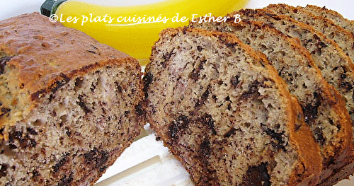 Pain aux bananes et chocolat