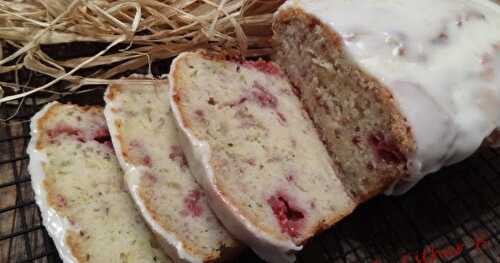 Pain citron, zucchini et framboises (cake)