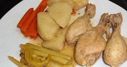 Pilons de poulet et légumes au four