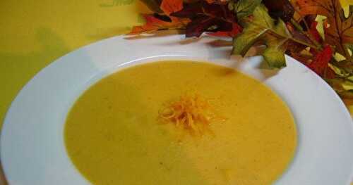 Potage crécy à l'orange et à l'érable