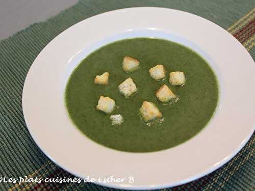 Potage de laitue et épinards