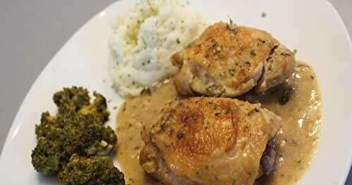 Poulet à l’érable et moutarde de Dijon dans la mijoteuse (avec brocoli)