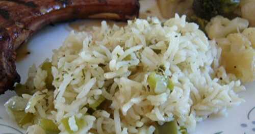 Riz basmati aux poivrons verts (au micro-ondes)