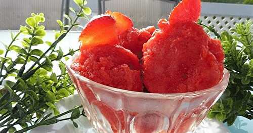 Sorbet aux fraises
