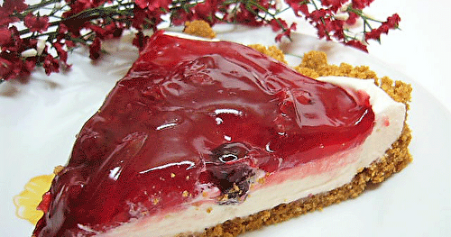 Tarte au fromage et cerises