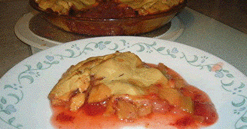 Tarte aux fraises et rhubarbe