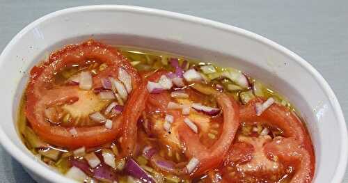 Vinaigrette pour tomates marinées