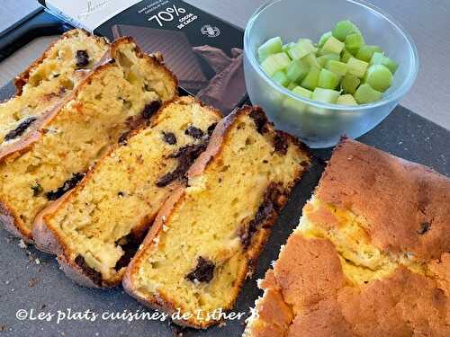  Pain à la rhubarbe, yogourt et chocolat 