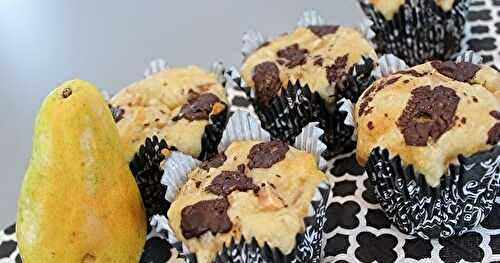 Muffins aux poires et chocolat noir 