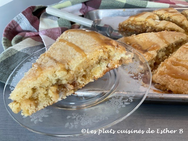 Scones au caramel sirop d’érable et chocolat blanc 