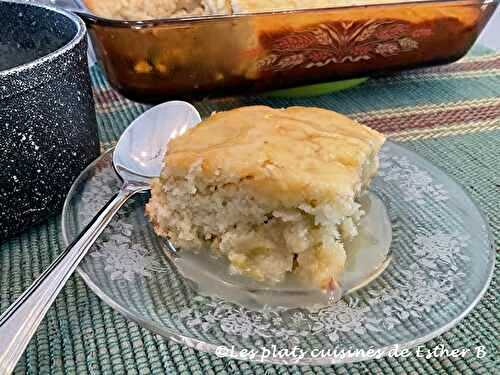  Gâteau moelleux à la rhubarbe et  sa sauce au beurre