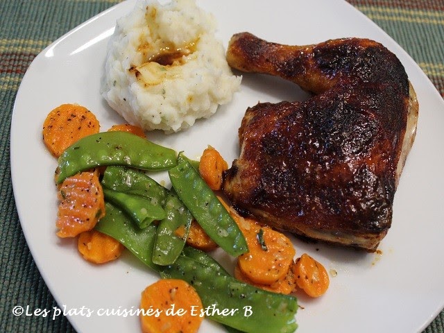 Cuisses de poulet à la moutarde, au miel et au thym