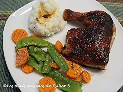 Cuisses de poulet à la moutarde, au miel et au thym