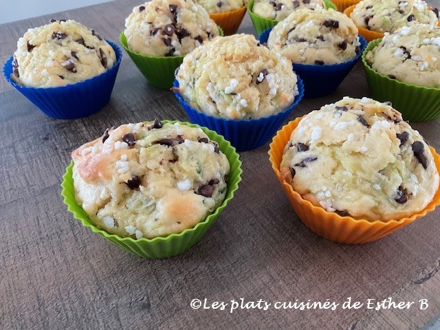 Muffins aux courgettes et aux pépites de chocolat