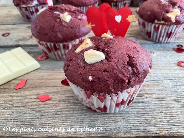 Muffins rouge velours (red velvet) et au fromage à la crème