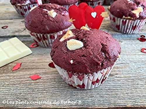 Muffins rouge velours (red velvet) et au fromage à la crème