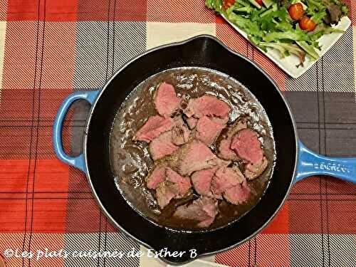 Rosbif au vin rouge