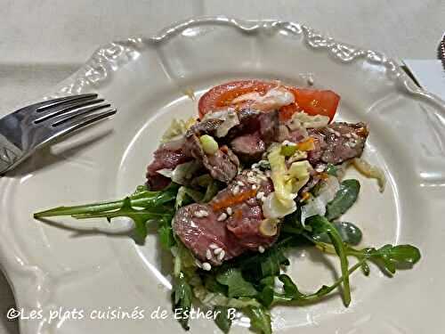 Tataki de boeuf avec sauce légendaire à l’orange