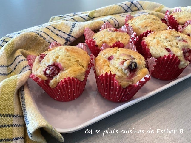 Muffins citron-canneberges