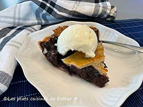 Tarte aux bleuets et chocolat 