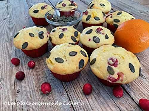 Muffins orange et canneberges 