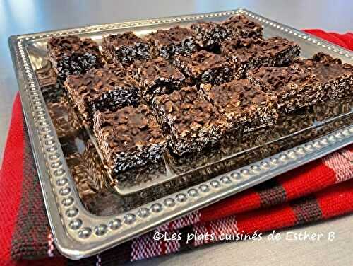 Carrés au gruau et au chocolat
